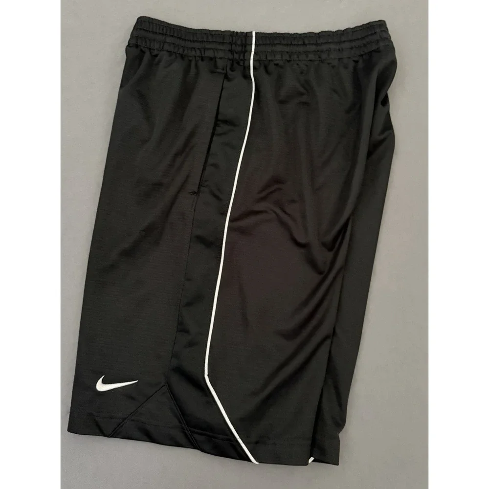 Nike Basketball Shorts Mens Size Small Black White Pockets Elastic Waist 405996